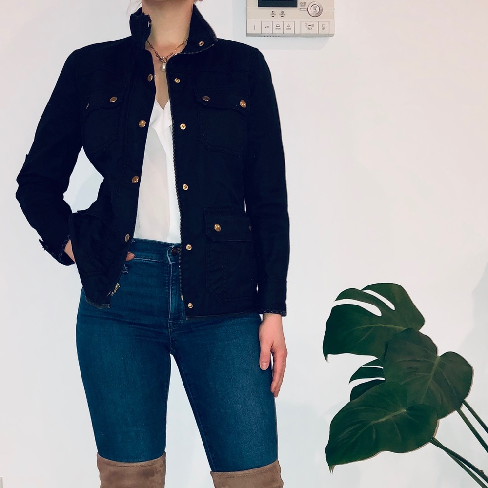 J. Crew downtown field jacket in waxed black